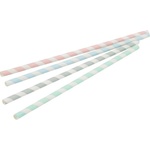 Bionatic Хартиени сламки 20 cm, O 0, 6 cм, пастелни райета, 250 бр