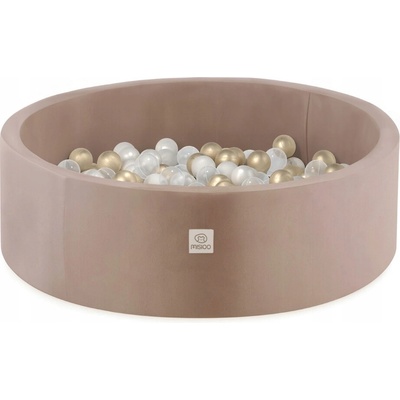 Misioo Suchý bazén s kuličkami 90 x 30 Béžová Velvet 200 míčků – Zboží Dáma