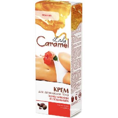 Lady Caramel Tělový depilační krém na oblast bikin a podpaží 100 ml