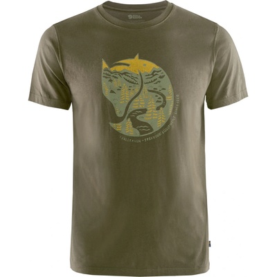 Fjällräven Мъжка тениска Fjällräven Arctic Fox T-shirt - Dark Olive - размер XXL (016-5344-0416)