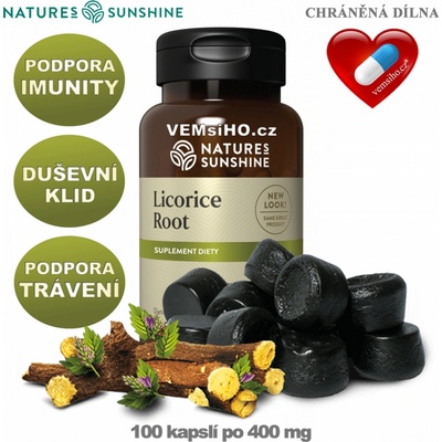 Nature’s Sunshine LICORICE ROOT Koreň sladkého drievka 100 kapsúl po 400 mg
