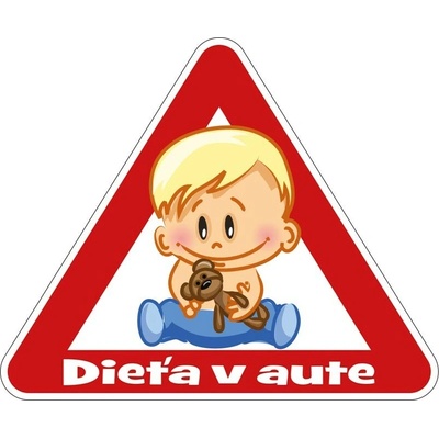 Samolepka na auto - dieťa v aute (chlapec)