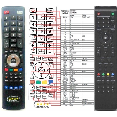 GENERAL SENCOR SLT1917DVB-T - съвместимо дистанционно управление на марката General (SLT1917DVB-T)