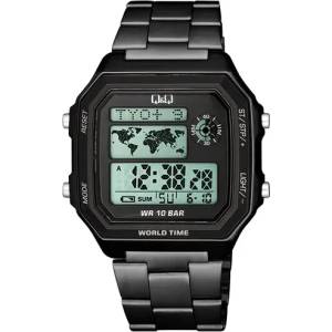 Q&Q Мъжки дигитален часовник Q&Q World Time - M196J008Y (M196J008Y) Часовници