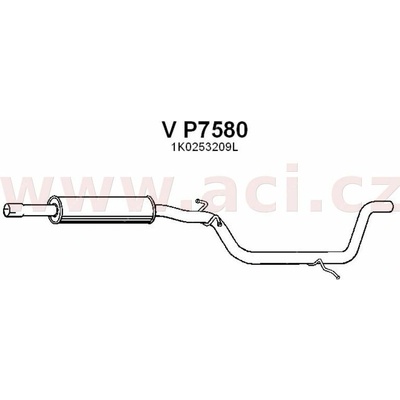 Střední díl výfuku FENNO/IMASAF ACI V P7580