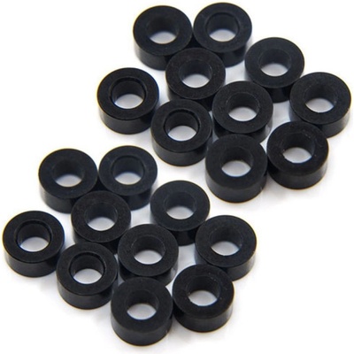 Yeah Racing Hliníkové podložky M3 3 mm 20 kusů černé