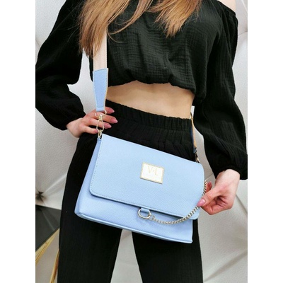 Luxusní crossbody kabelka v baby blue barvě