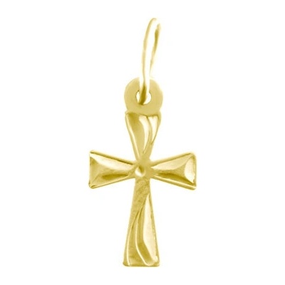 Zlatnictví Zlatíčko Zlatý přívěsek křížek ze žlutého zlata PA0085R