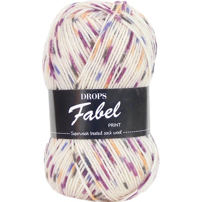 Příze DROPS Fabel Print 924 cukrové zdobení