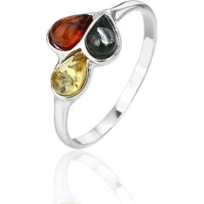 Šperky Jan Kos jewellery Stříbrný prsten s jantarem MHT 5833 SA