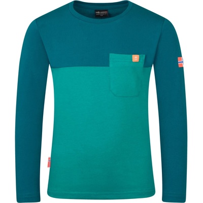 Trollkids Детска блуза с дълъг ръкав Trollkids Kid's Bergen Longsleeve Longsleeve - Sea Green / Lagoon Green - размер 92 (EU) (704-2207-1311)