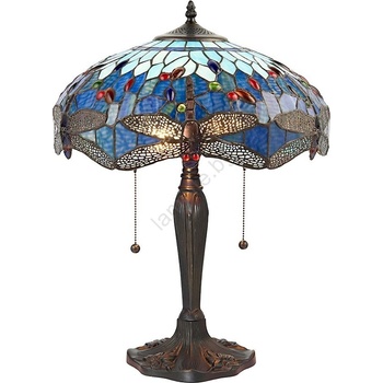 Endon Lighting 64089 - Настолна лампа Tiffany DRAGONFLY 2xE27/60W/230V, диаметър 41 см (EN0294)