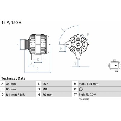Alternátor BOSCH 0 986 084 690 (0986084690)