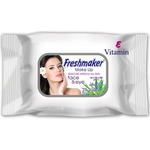 Freshmaker Make Up Aloe Vera & Vitamin E odličovací vlhčené ubrousky na make-up 25 ks