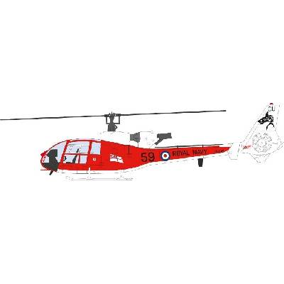 Aviation 72 Westland Gazelle HCC.Mk 4 RNFAA Sharks ZB647 1:72