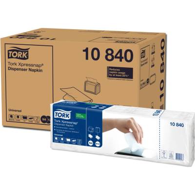 Tork 10840 N4 Biele servítky do zásobníka Tork Xpressnap 1V 8x1125 ks celulóza biela 9000 ks