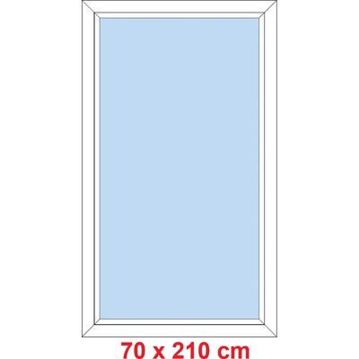 Soft Plastové okno 70x210 cm, FIX neotevíravé, Bílá levé