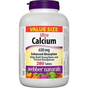 Webber Naturals Ултра калций - Здрави кости и зъби, 280 таблетки (3904 wn)