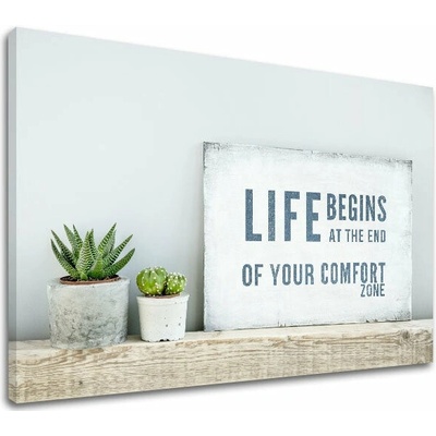 Motivačný obraz na stenu Life begins - 30x40 cm