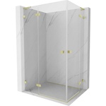 Mexen Lunar L Дуо душ кабина с лява врата 110 x 100 см, прозрачна, златна четкана - 834L-110L-100P-55-00 (834L-110L-100P-55-00)