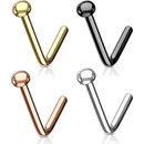 Šperky4U zahnutý piercing do nosu půlkulička N0076-K