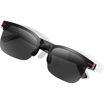 Nubi Смарт очила NUBI GS200, Вградени говорители в рамката, Входящи обаждания, Музика, Bluetooth, Черни слънчеви (GS200-BLACK)