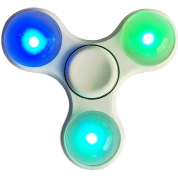 Fidget Spinner s LED osvětlením bílý