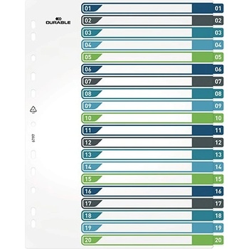 DURABLE Регистър DURABLE plastic A/4 maxi 1-20 цвят 679727 (679727)