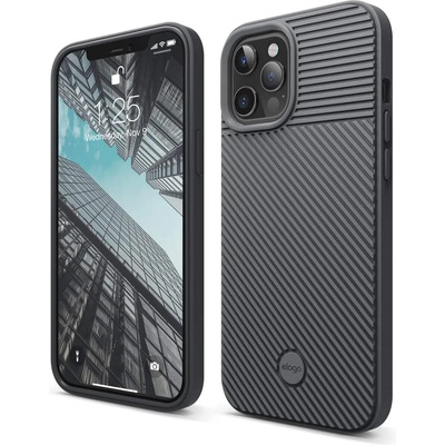 elago Cushion Case - удароустойчив силиконов (TPU) калъф за iPhone 12 Pro Max (сив)