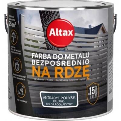 Altax Barva na kov přímo na rez 2,5 l Antracit Lesk RAL7016