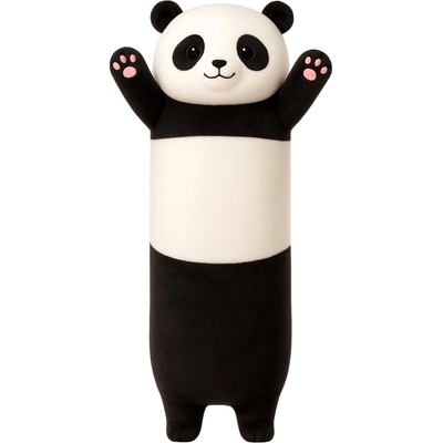 LeanToys maskot panda podlouhlý válečkový černobílý 70 cm