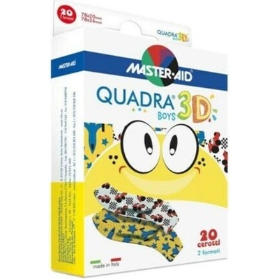QUADRA 3D BOYS Náplasť pre chlapcov 20 ks