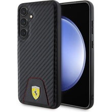 Ferrari PU Leather Bottom Carbon Samsung Galaxy S24+ čierne