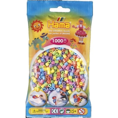 Lowlands Zažehľovacie korálky Hama MIDI pastelové farby 1000ks v sáčku