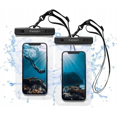 Púzdro Spigen A601 Waterproof Phone Case 2 Pack, clear