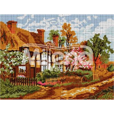 Milena Style Пролет в селото - гоблен със схема конци dmc 1: 4