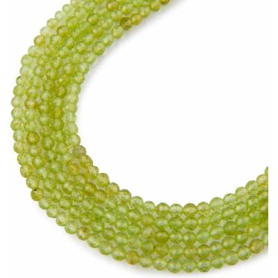 Koráliky z minerálu Olivín AAA 2mm brúsené - 18 cm