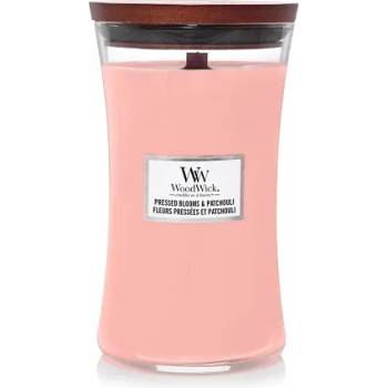 WoodWick Pressed Blooms & Patchouli ароматна свещ с дървен фитил 609, 5 гр