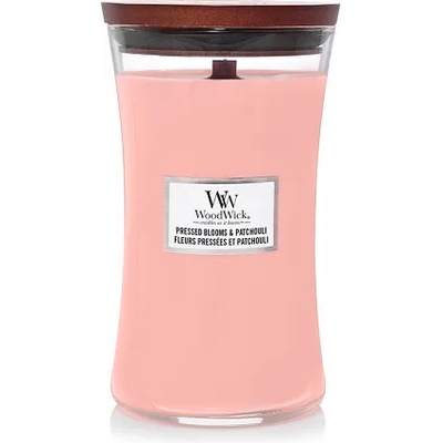 WoodWick Pressed Blooms & Patchouli ароматна свещ с дървен фитил 609, 5 гр