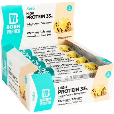Born Winner Keto 33% High Protein Bar [12 x 60 грама] Italian Cream Zabaglione