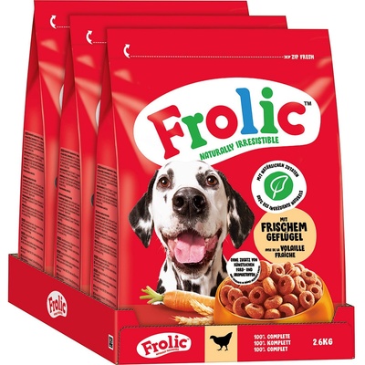 Frolic hydina zelenina ryža 3 x 2,6 kg