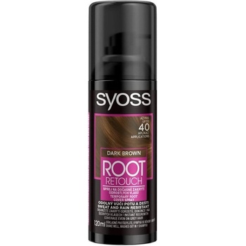 Syoss Root Retoucher Dark Brown korektor farby na odrastené vlasy tmavohnedá 120 ml