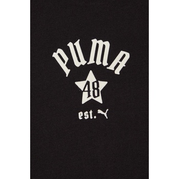 PUMA Памучна тениска Puma Classics Play Paris Relaxed Tee в черно 626808 (626808)