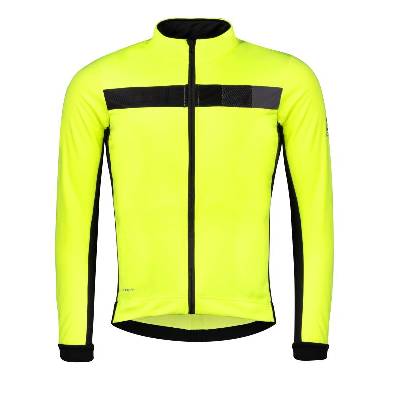 Force FROST fluo-čierna pánska softshell cyklobunda - XS