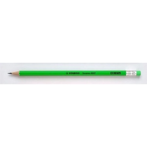 STABILO Графитен молив STABILO Swano 4907 HB шестоъгълна гума неоново зелено 4907/HB-33 (4907/HB-33)