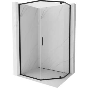 Mexen Exo петостенна душ кабина с панти 100 x 80 см, прозрачна, черна - 812-100-080-70-00 (812-100-080-70-00)
