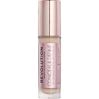 Revolution Beauty Conceal & Define Течен коректор, C4, 4 g