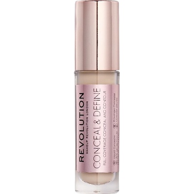 Revolution Beauty Conceal & Define Течен коректор, C4, 4 g
