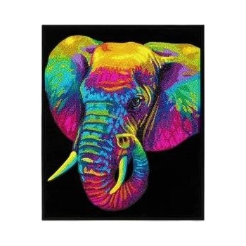 Diamond Dotz adults flocked neon elephant