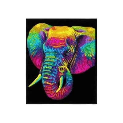 Diamond Dotz adults flocked neon elephant